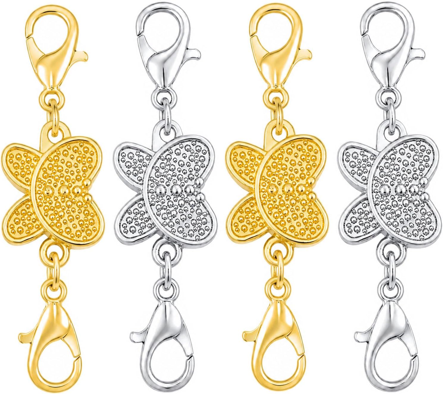 Lobster Clasp Silver - Butterfly Magnetic Necklace Clasp with Lobster