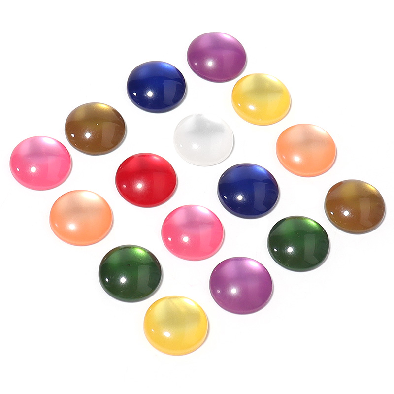 50pcs Mixed Color Resin Caboch - Jewelry Making Gemstones recension och pris