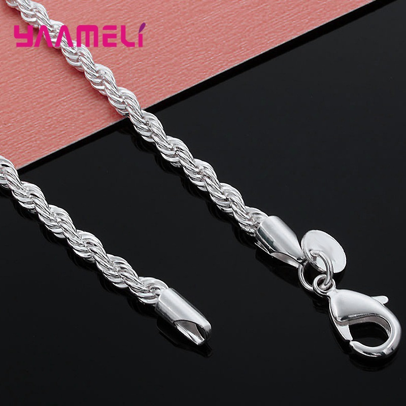 Top Sale Real Pure 925 Sterlin - Lobster Clasp Silver recension och pris